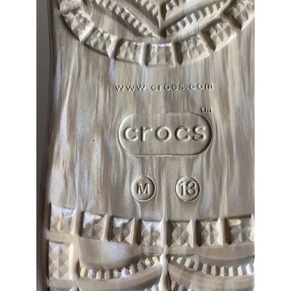 CROCS Classic CRUSH MARBLED Platform‎ CLOG 208265-2Y3 Bone Men’s Sz 13 NEW main image 3